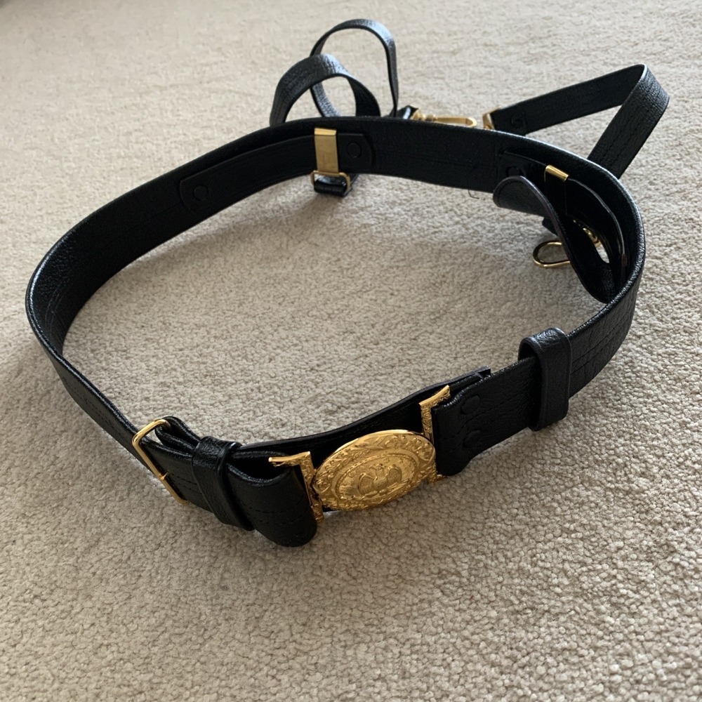 Japan Sword Co. Ltd U.S Navy Officer Uniform Black Leather Sword Belt